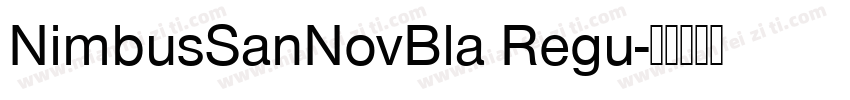 NimbusSanNovBla Regu字体转换